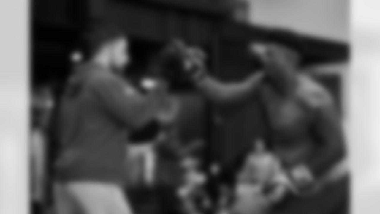 Greg Rousseau (50), Will Greenberg. Buffalo Bills begin voluntary off-season workouts in the weight room, April 16, 2024 at One Bills Drive.