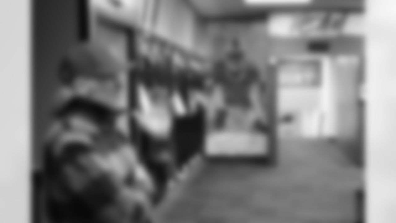 Buffalo Bills head coach Sean McDermott visits the locker room as he takes a long look around Highmark Stadium, January 03, 2026.