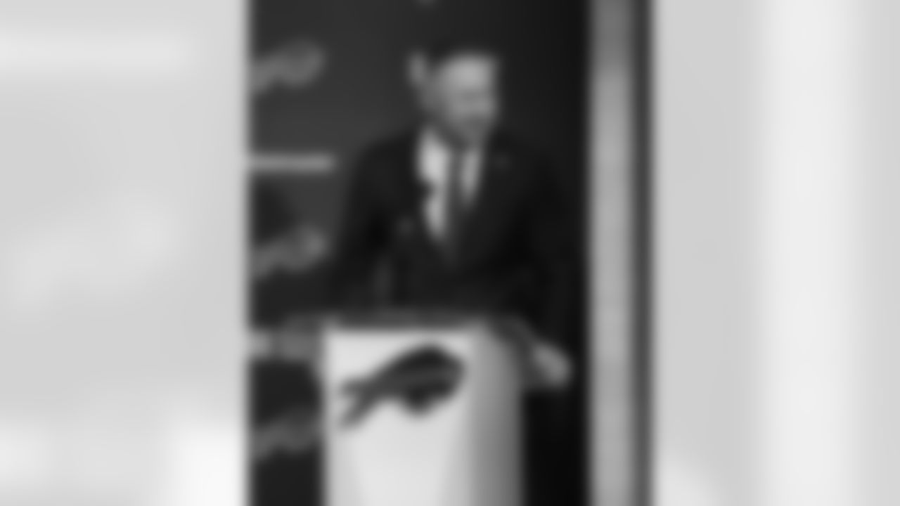 Joe Brady's Head Coach Introduction, January 29, 2026 at Buffalo Bills Training Center.