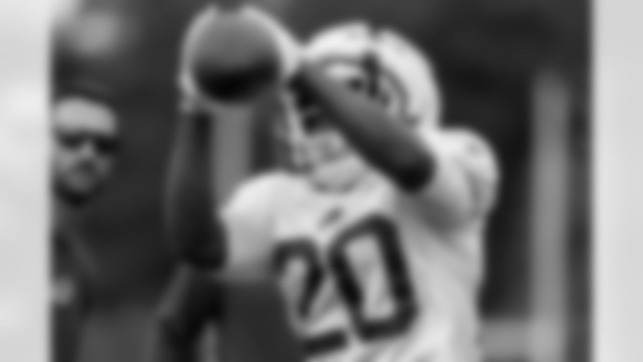 Frank Gore Jr. (20). Buffalo Bills Training Camp, August 19, 2025 at Buffalo Bills Training Facility.