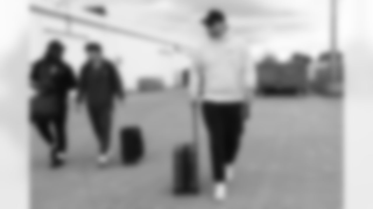 Javon Solomon (56), Joe Andreessen (44), Spencer Brown (79). Buffalo Bills travel to Carolina, October 25, 2025 at Buffalo Niagara International Airport.