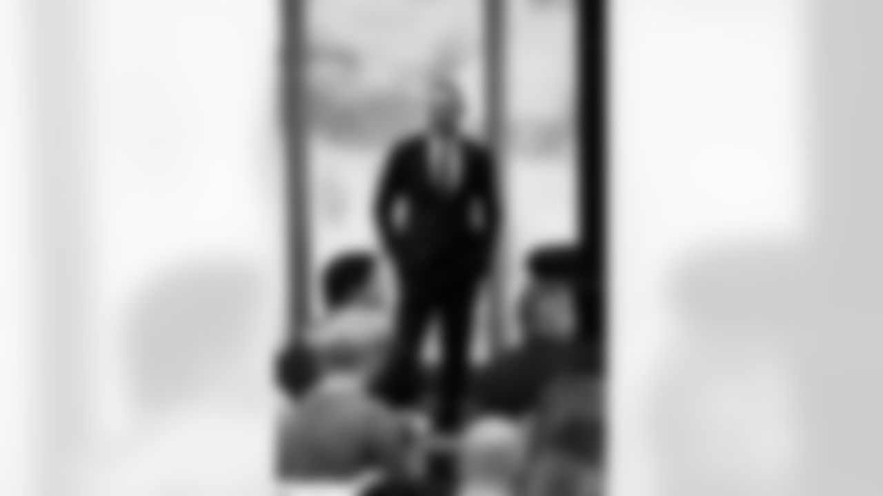 Joe Brady's Head Coach Introduction, January 29, 2026 at Buffalo Bills Training Center.