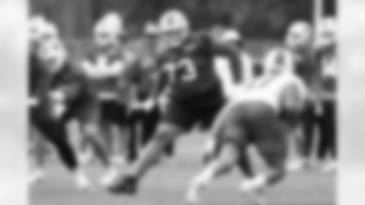 Dion Dawkins (73). Buffalo Bills OTA workouts, May 27, 2025 at the Buffalo Bills Training Center.