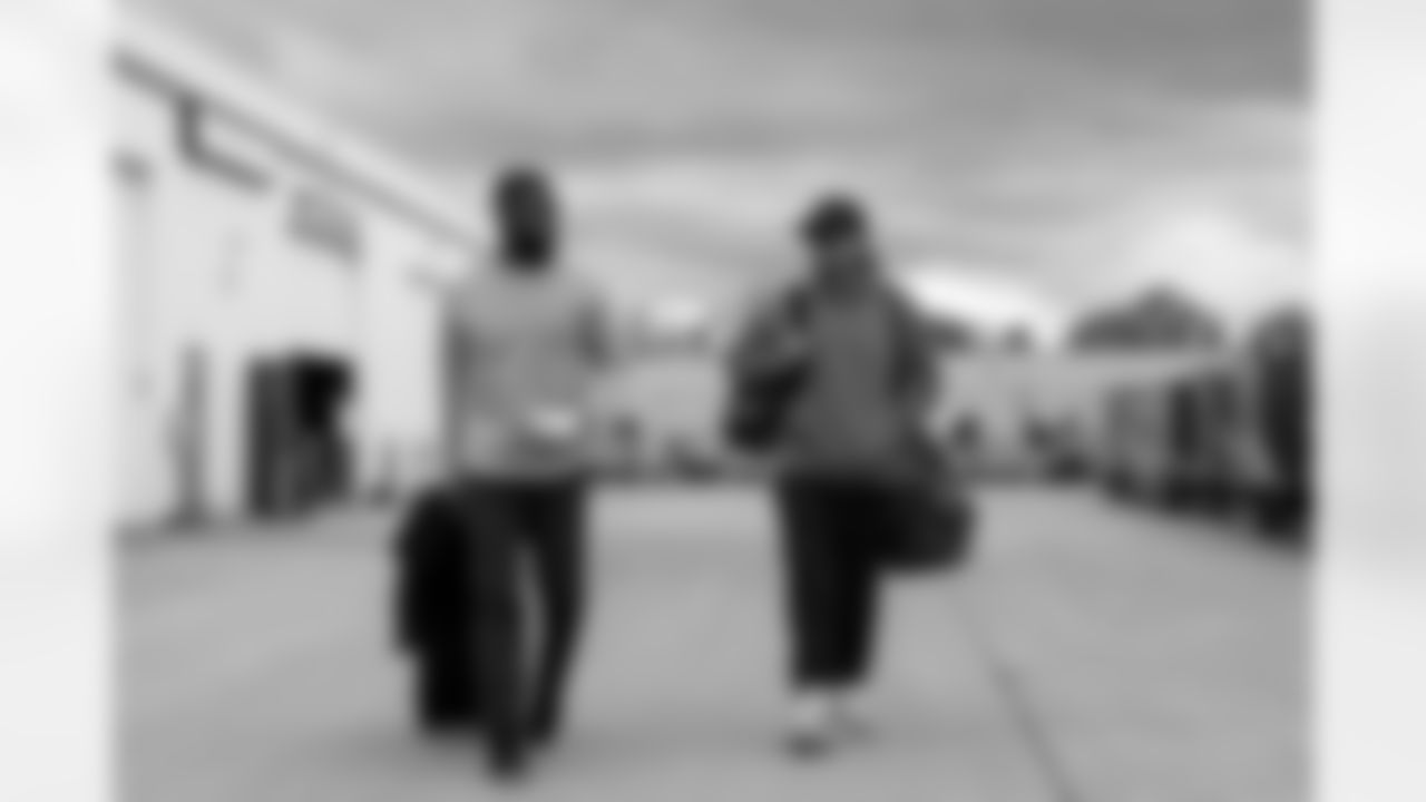 Jahmile Addae, Al Holcomb. Buffalo Bills travel to Carolina, October 25, 2025 at Buffalo Niagara International Airport.