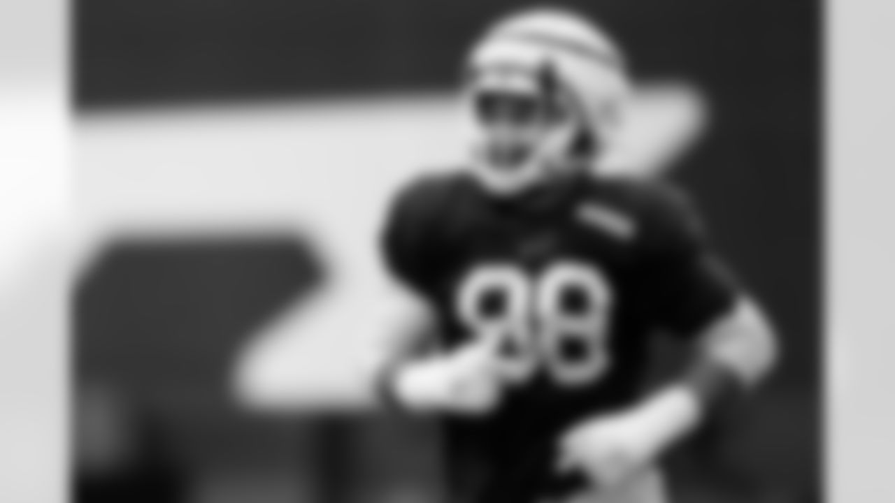 T.J. Sanders (98). Buffalo Bills Wild Card Week Thursday Practice, January 08, 2026 at Buffalo Bills Training Center.