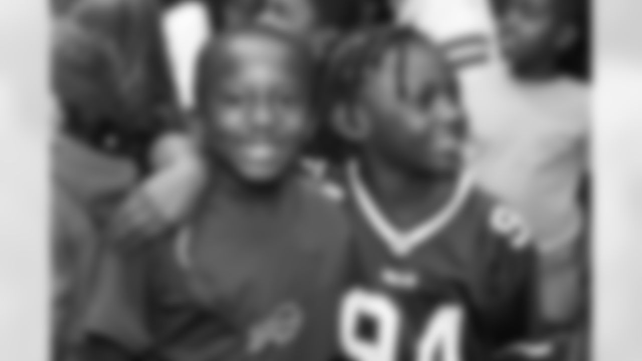 Billy Buffalo, DJ Milk, DJ Yes and Highmark host a Buffalo Bills pep rally for Heritage Heights Elementary students, November 14, 2025.