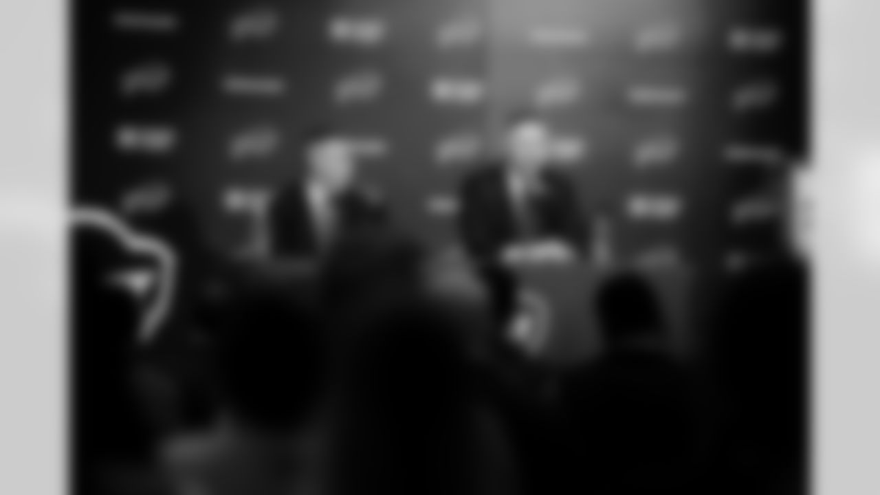 Joe Brady's Head Coach Introduction, January 29, 2026 at Buffalo Bills Training Center.