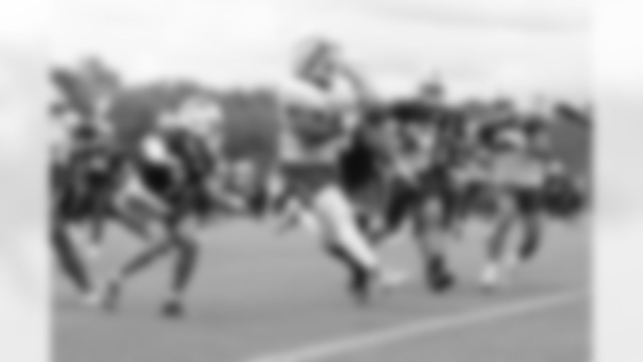 Ty Johnson (26). Buffalo Bills Training Camp, August 13, 2025 at Buffalo Bills Training Facility.