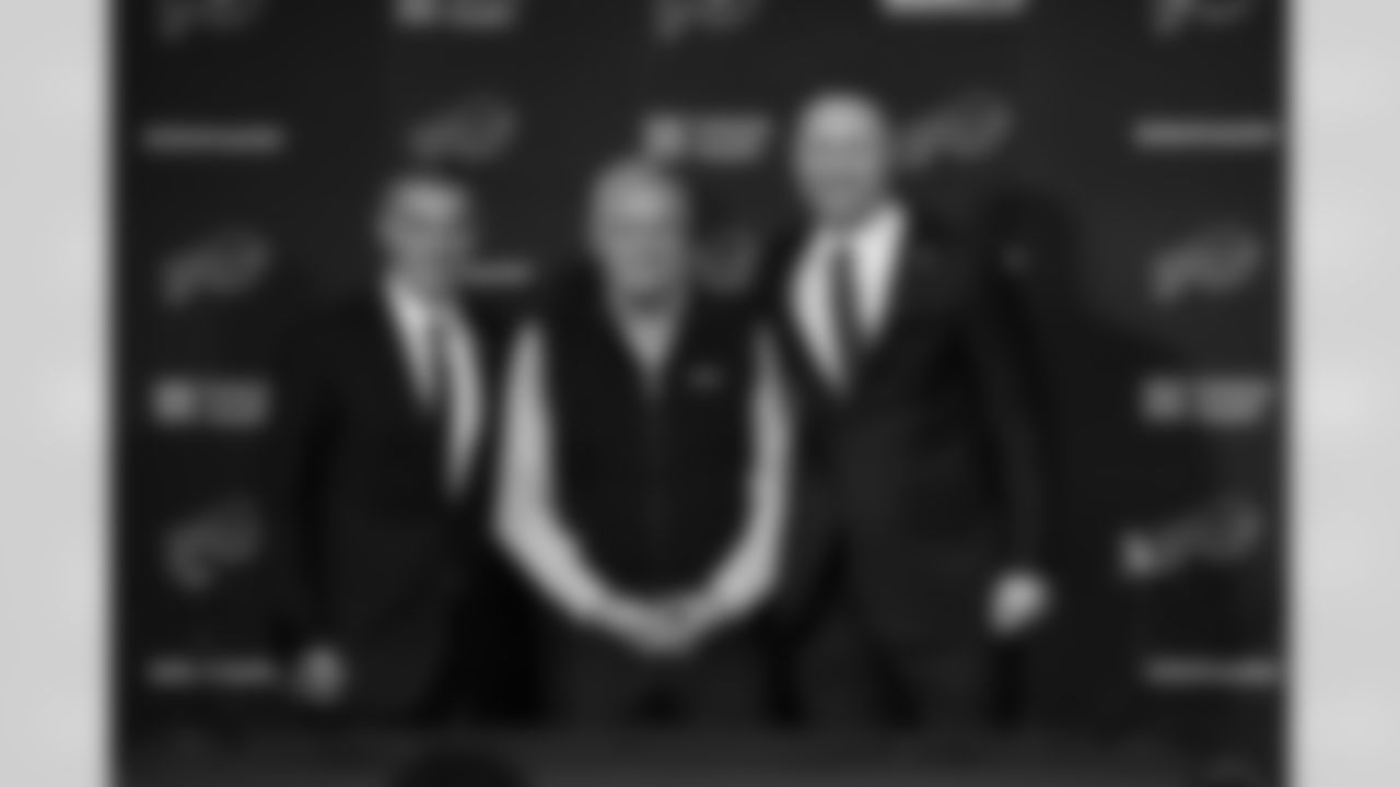 Joe Brady's Head Coach Introduction, January 29, 2026 at Buffalo Bills Training Center.