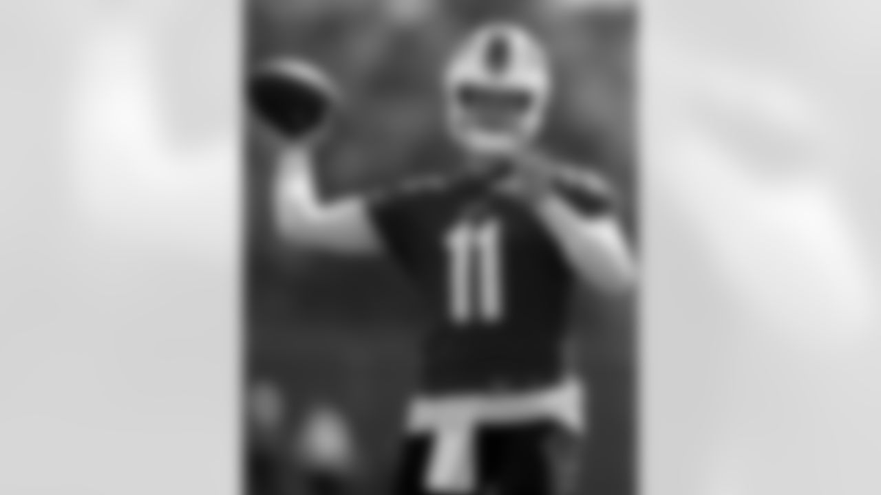 Mitchell Trubisky (11). Buffalo Bills Training Camp, August 28, 2025 at Buffalo Bills Training Facility.