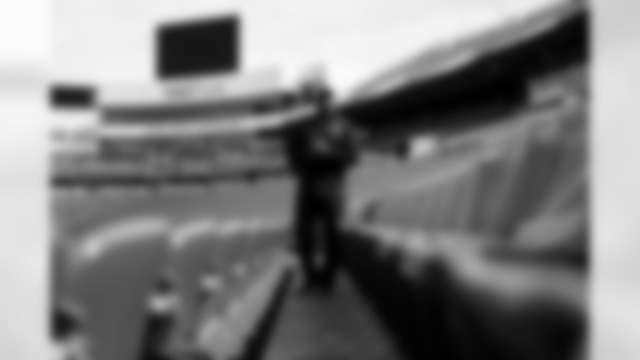 Behind-the-scenes from the Thurman Thomas video honoring the closing of Highmark Stadium, April 09, 2025.