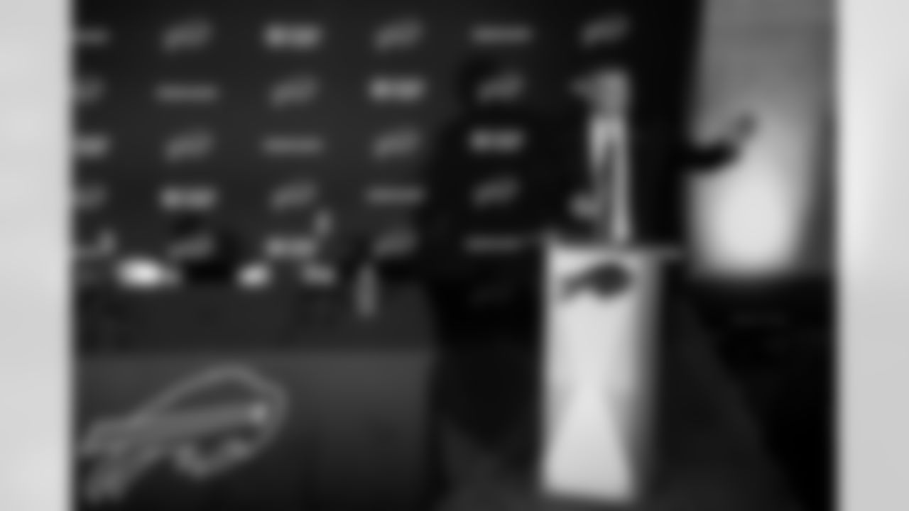 Joe Brady's Head Coach Introduction, January 29, 2026 at Buffalo Bills Training Center.