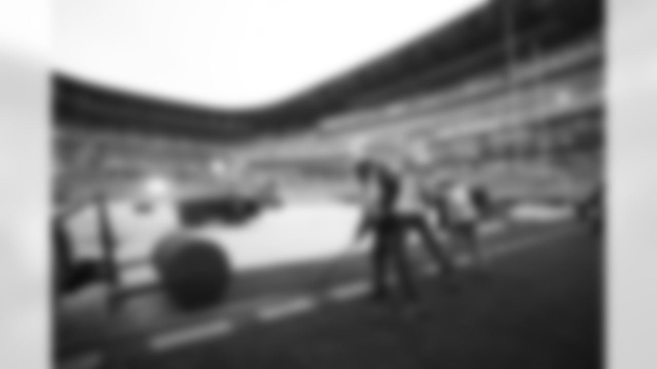 Crews lay the first sod at New Highmark Stadium, October 07, 2025.