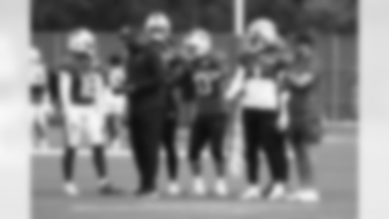 Adam Henry, Elijah Moore (18), Khalil Shakir (10), Curtis Samuel (1), Bobby Babich. Buffalo Bills Week 4 Practice, September 24, 2025 at the Buffalo Bills Training Center.