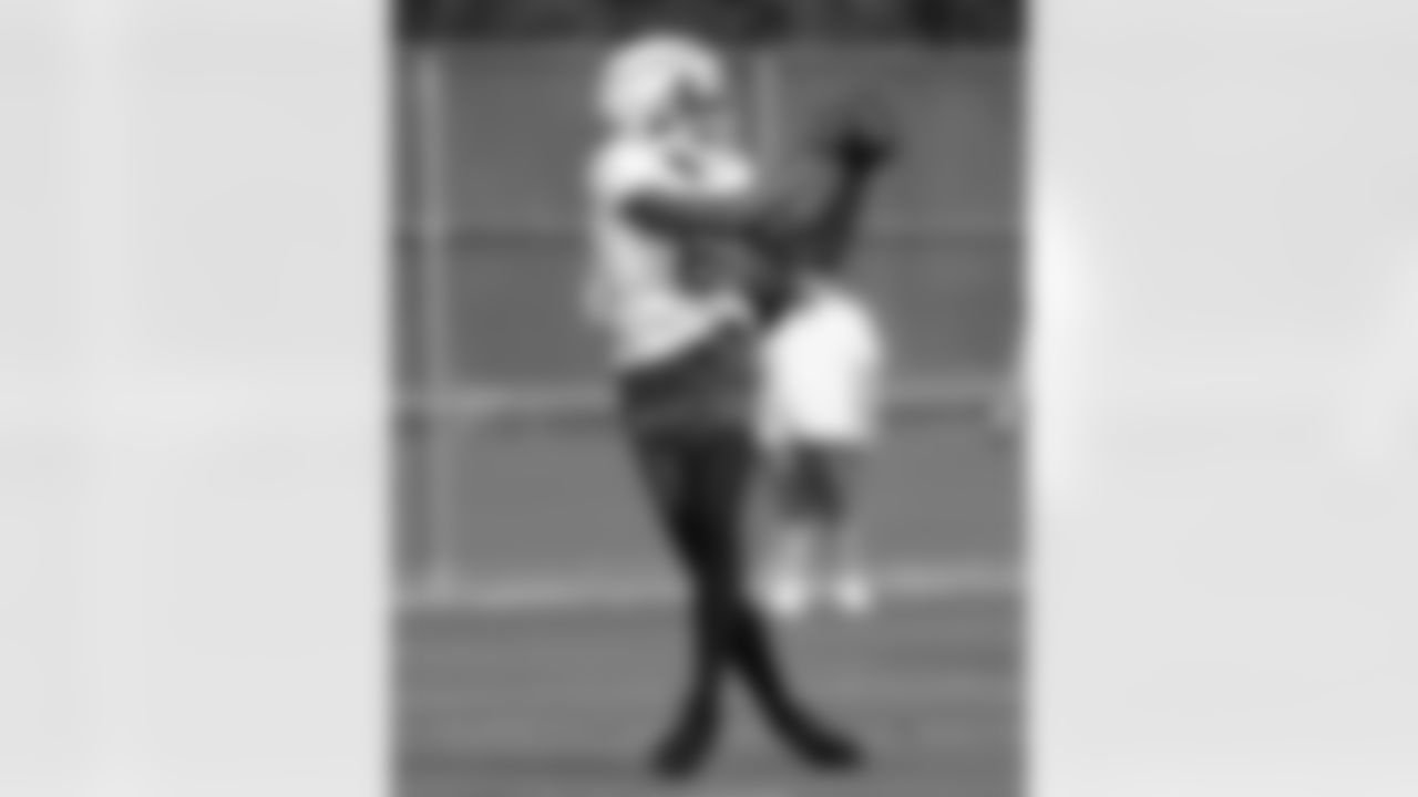 Kaden Prather (81). Buffalo Bills Training Camp, August 13, 2025 at Buffalo Bills Training Facility.