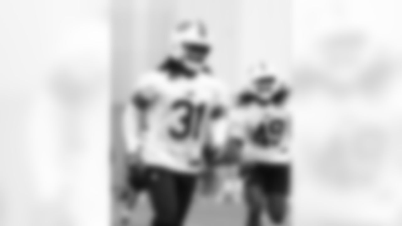 Maxwell Hairston (31). Buffalo Bills OTA workouts, May 27, 2025 at the Buffalo Bills Training Center.