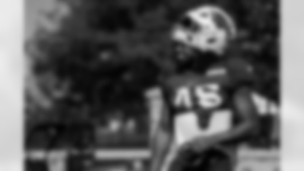 Shaq Thompson (45). Buffalo Bills Training Camp, July 29, 2025 at St. John Fisher University.