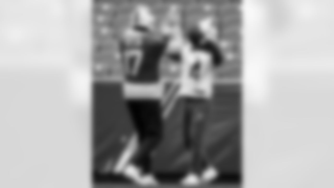 James Cook (4), Josh Allen (17). Buffalo Bills Week 11 Practice, November 14, 2025 at Highmark Stadium.