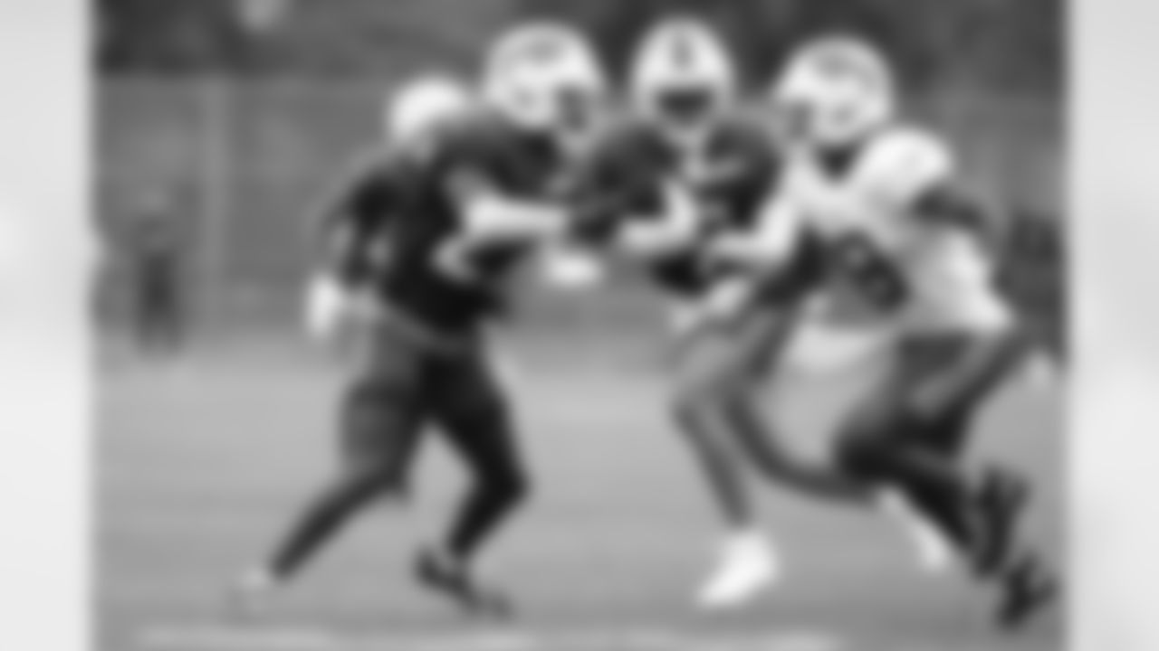 Tre'Davious White (27), Elijah Moore (18). Buffalo Bills Training Camp, August 20, 2025 at Buffalo Bills Training Facility.