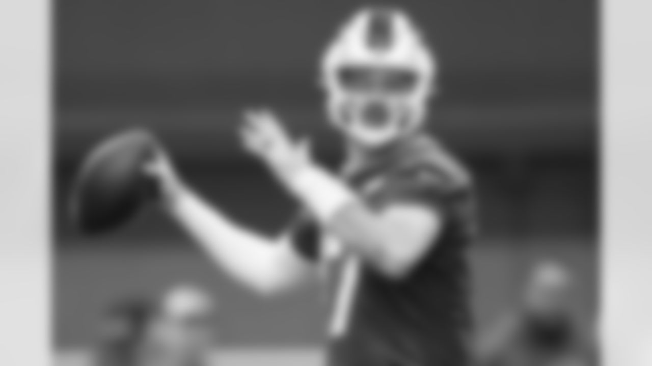 Josh Allen (17). Buffalo Bills Week 16 Practice, December 18, 2025 at Buffalo Bills Training Center.