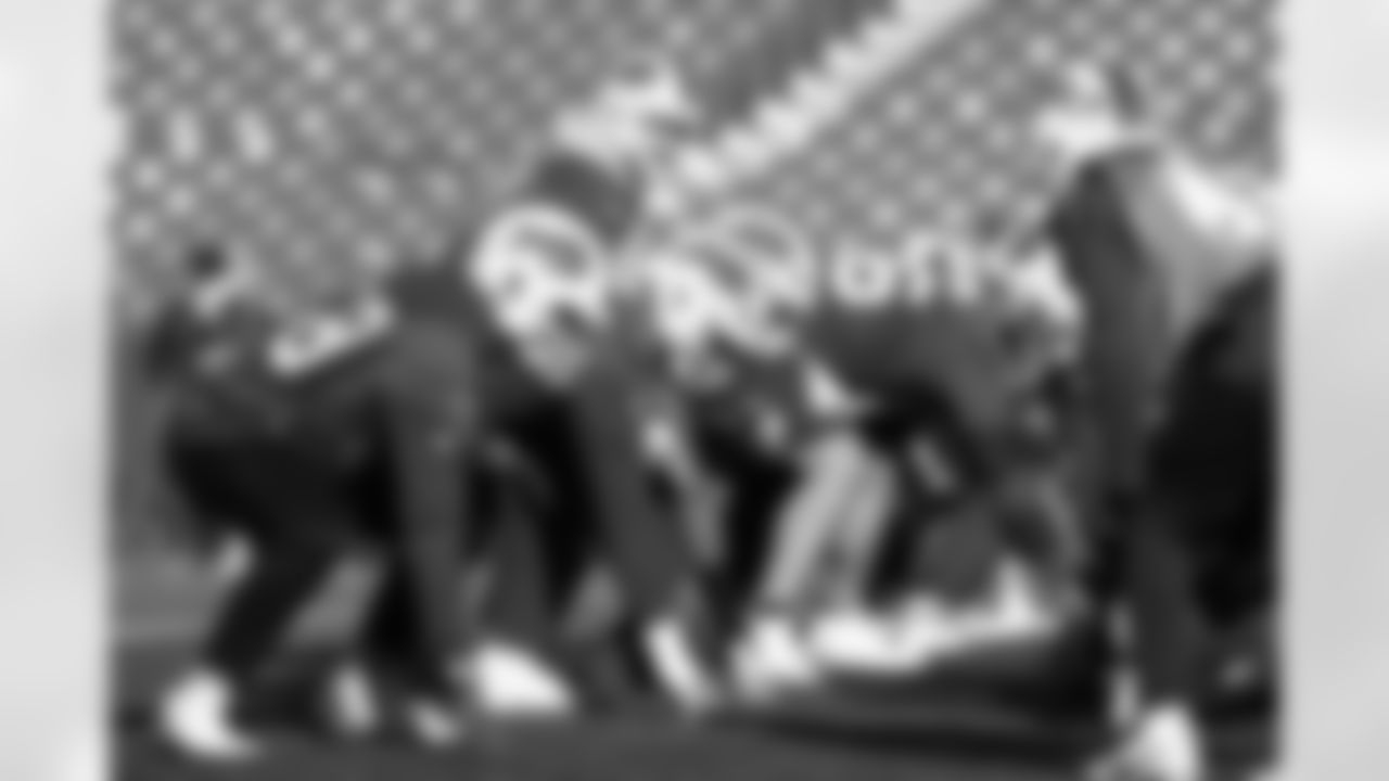 Dawson Knox (88), Ryan Van Demark (74). Buffalo Bills Week 14 Practice, December 05, 2025 at Highmark Stadium.