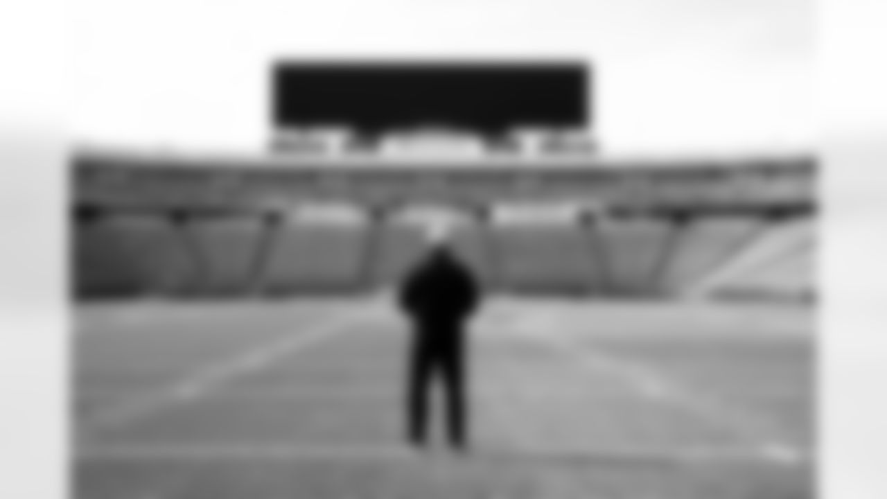 Behind-the-scenes from the Thurman Thomas video honoring the closing of Highmark Stadium, April 09, 2025.