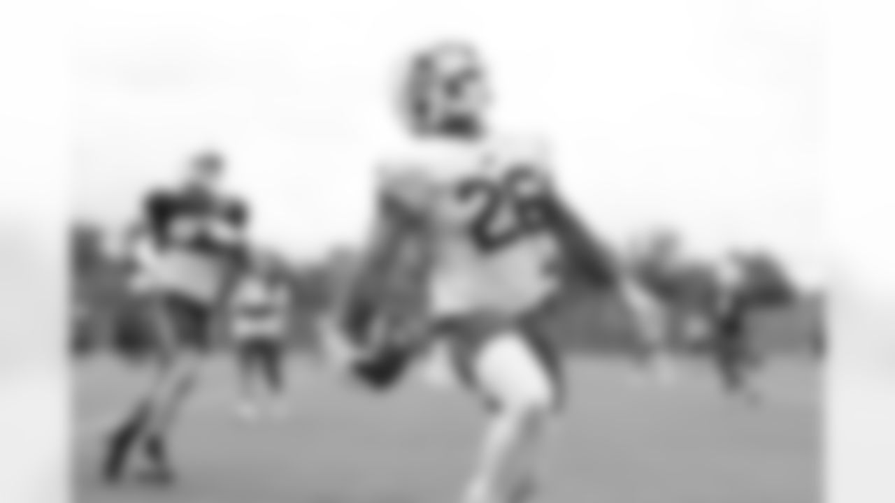 Ty Johnson (26). Buffalo Bills Training Camp, August 13, 2025 at Buffalo Bills Training Facility.