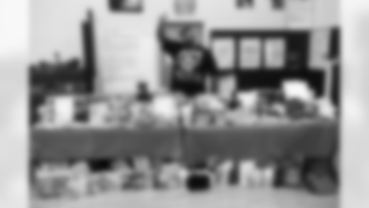 Dion Dawkins visits Harvey Austin School, December 16, 2025.