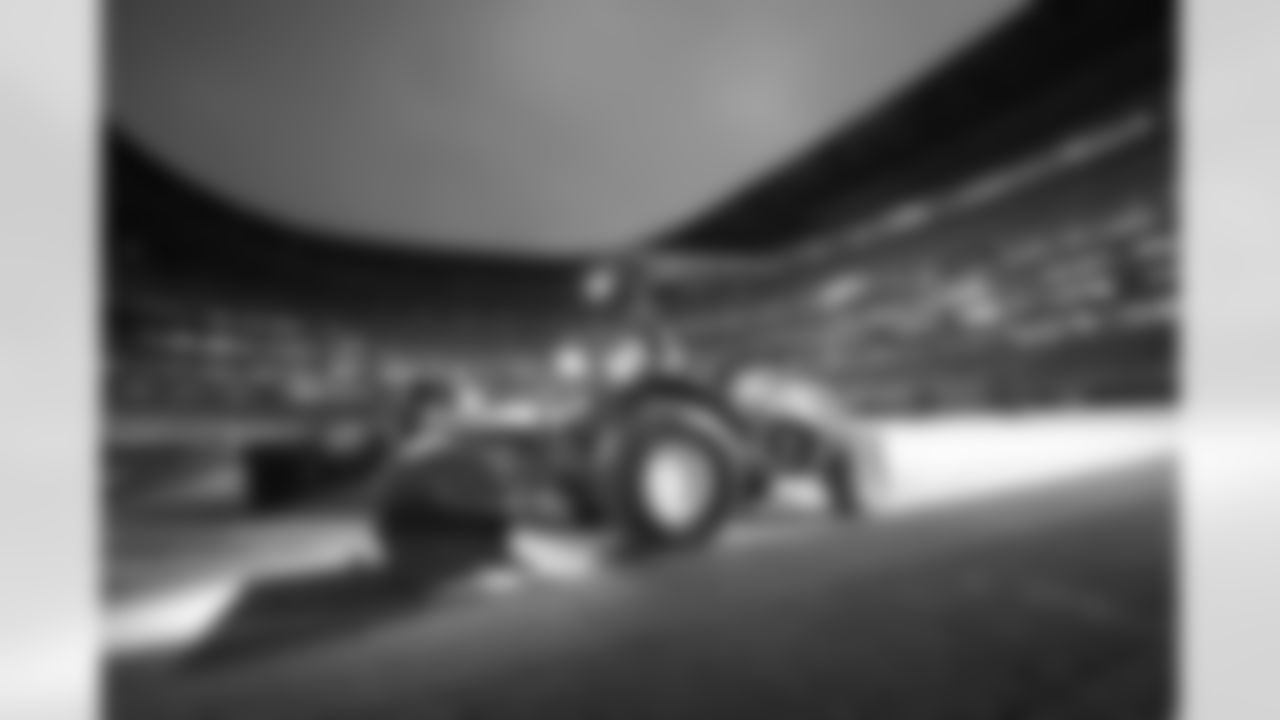 Crews lay the first sod at New Highmark Stadium, October 07, 2025.
