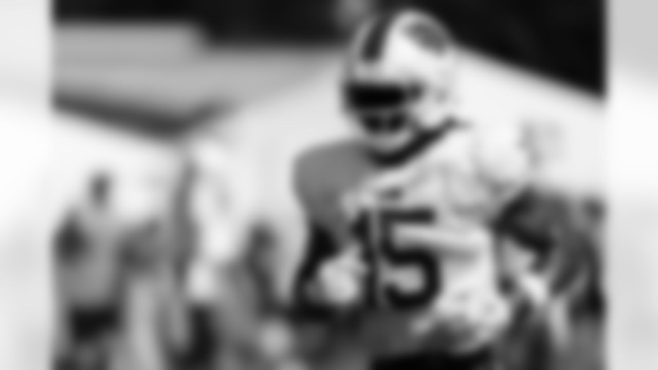Laviska Shenault Jr. (15). Buffalo Bills Training Camp, July 28, 2025 at St. John Fisher University.
