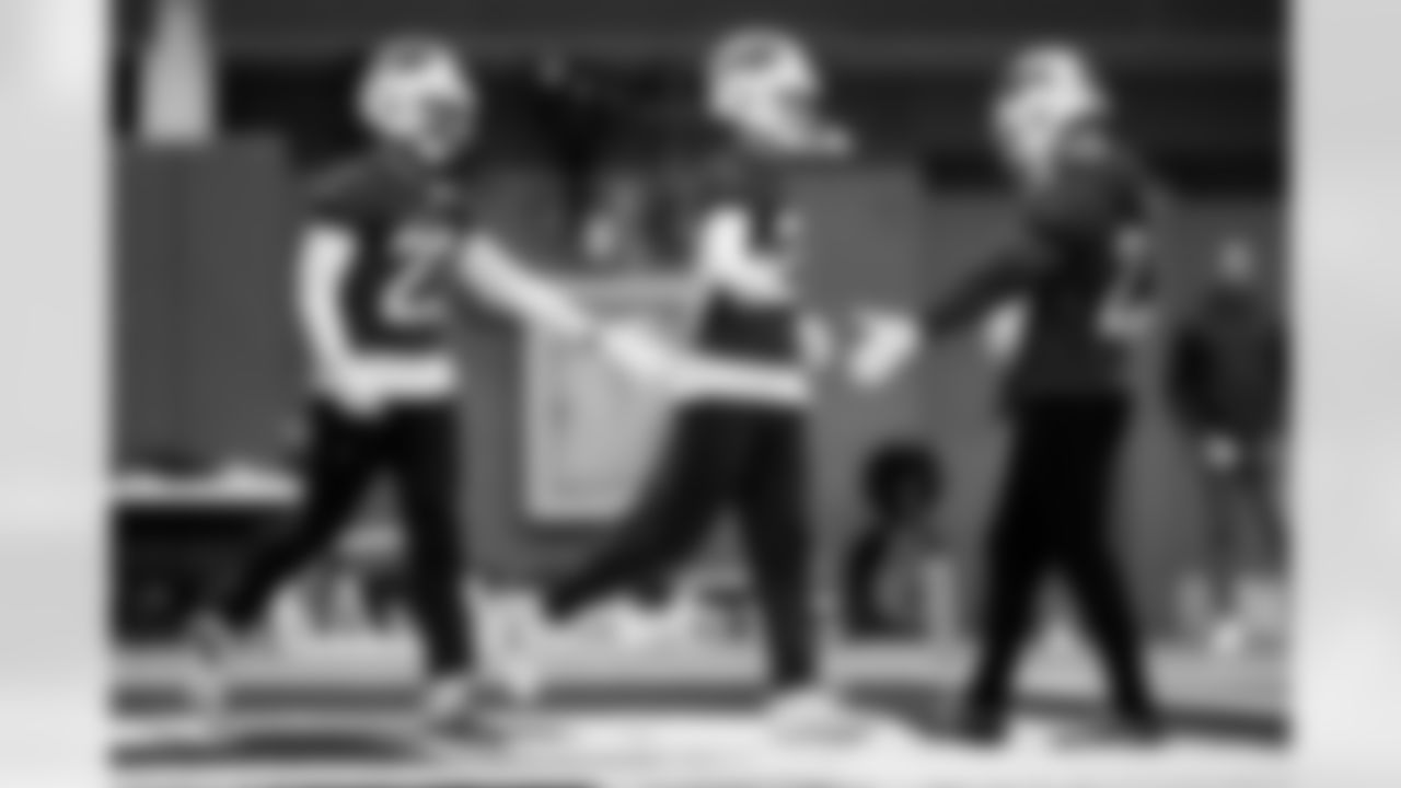 Dane Jackson (23), Cole Bishop (24), Jordan Poyer (21). Buffalo Bills Week 16 Practice, December 18, 2025 at Buffalo Bills Training Center.