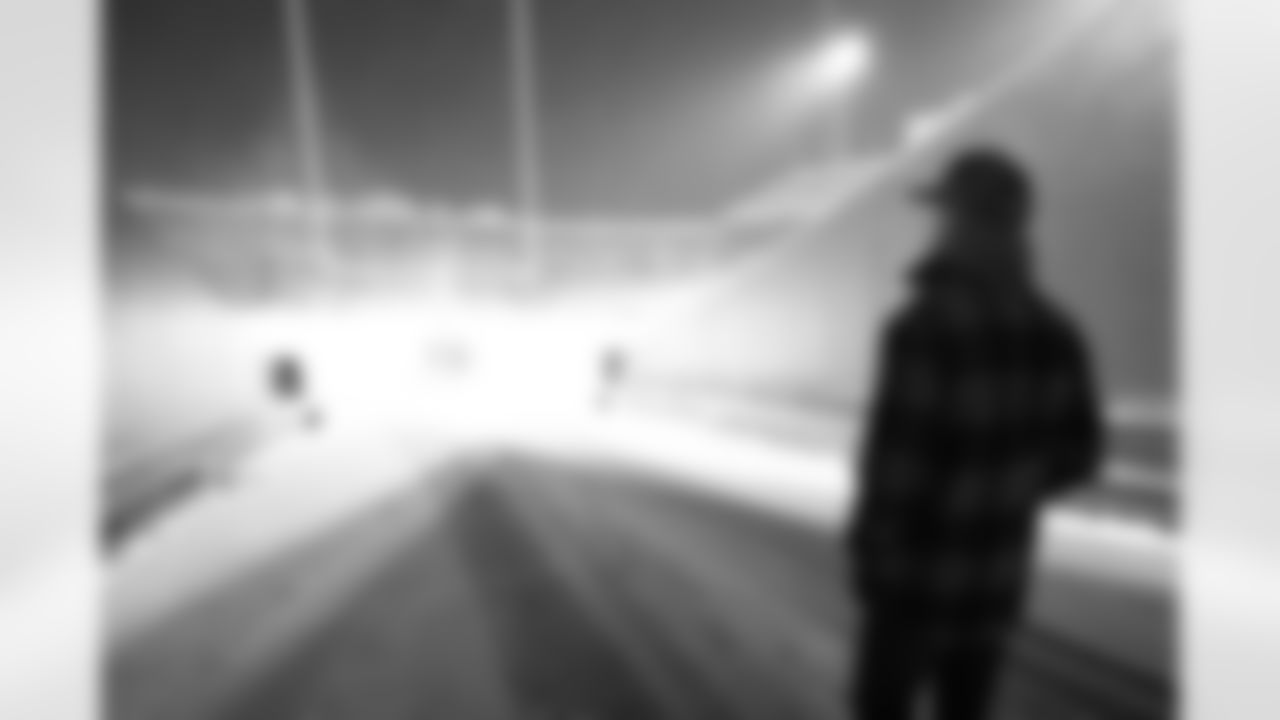 Buffalo Bills head coach Sean McDermott walks down the tunnel and heads to the field as he takes a long look around Highmark Stadium, January 03, 2026.