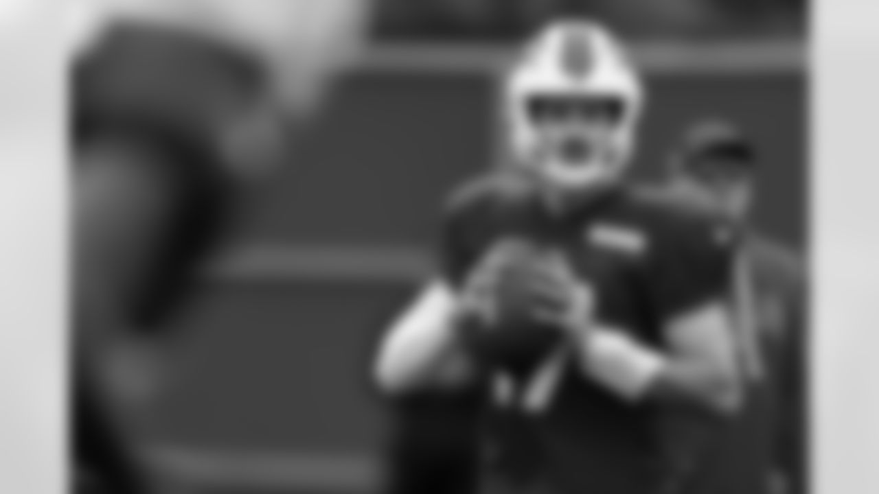 Josh Allen (17). Buffalo Bills Training Camp, August 20, 2025 at Buffalo Bills Training Facility.