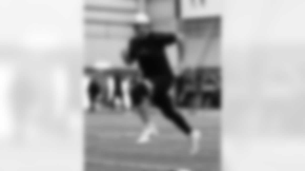 Dalton Kincaid. Buffalo Bills players work out during Phase One of voluntary off-season workouts, April 28, 2025 at the Buffalo Bills Training Center.