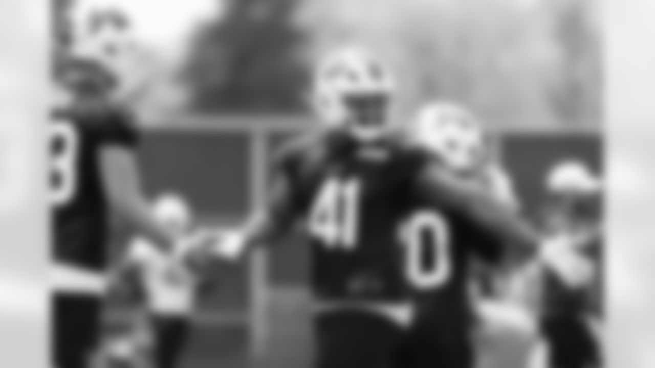 Reggie Gilliam (41). Buffalo Bills OTA workouts, June 03, 2025 at the Buffalo Bills Training Center.