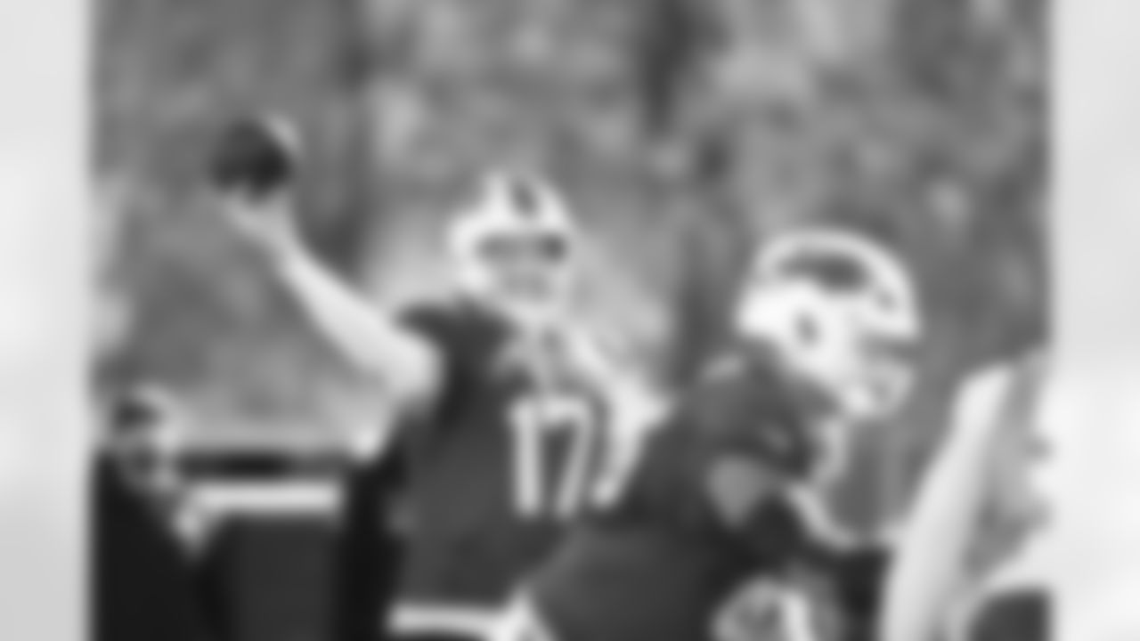 Josh Allen (17). Buffalo Bills Week 9 Practice, October 29, 2025 at the Buffalo Bills Training Center.