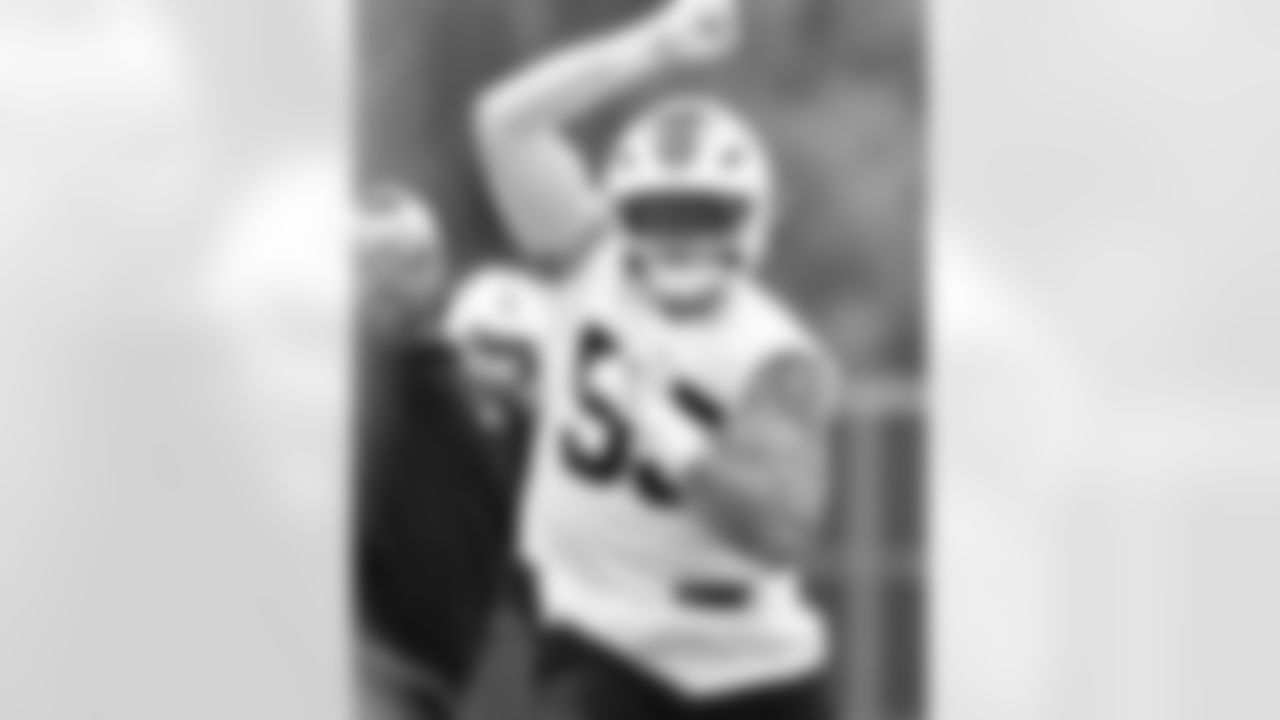 Michael Hoecht (55). Buffalo Bills OTA workouts, June 03, 2025 at the Buffalo Bills Training Center.
