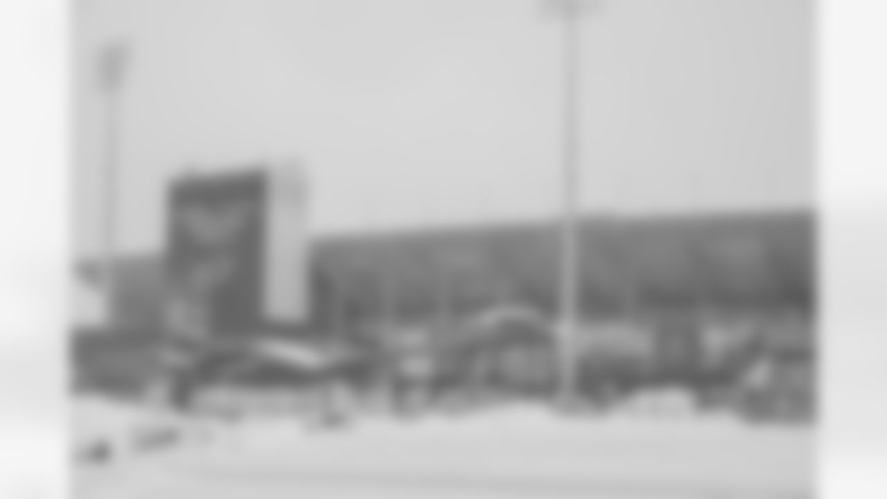 Snow removal at Highmark Stadium in preparation for a Divisional Round matchup against the Kansas City Chiefs, January 19, 2024.