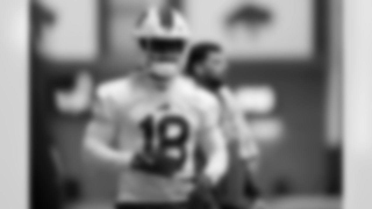 Brandin Cooks (18). Buffalo Bills Week 13 Practice, November 26, 2025 at Buffalo Bills Training Center.