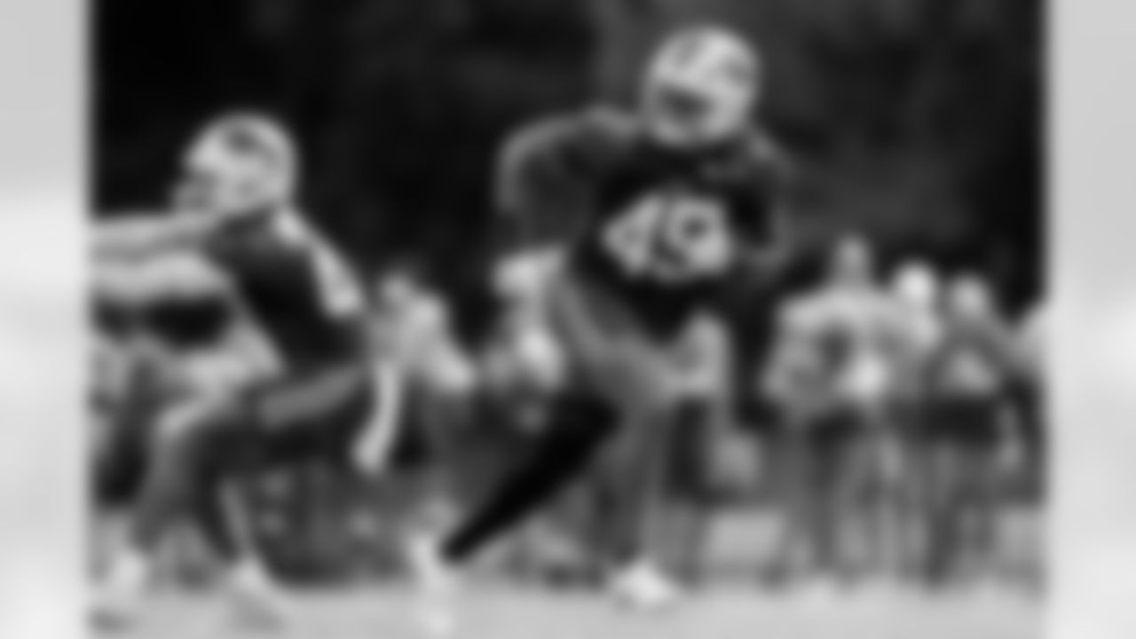 Shaq Thompson (45). Buffalo Bills Training Camp, July 27, 2025 at St. John Fisher University.