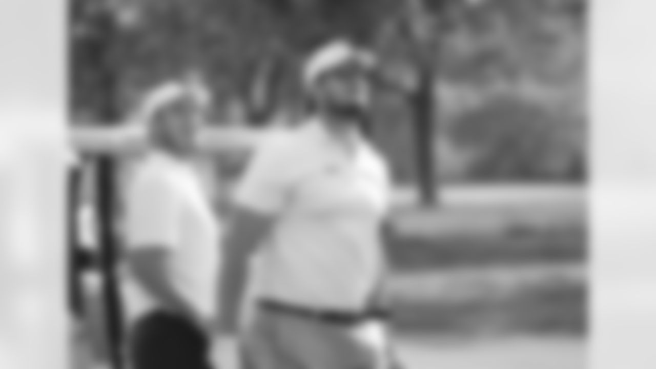 The team of Dalton Kincaid, Spencer Brown, Ryan Van Demark and Tommy Doyle. Buffalo Bills players and staff compete in the 4th Annual Buffalo Bills Scramble, May 21, 2024.