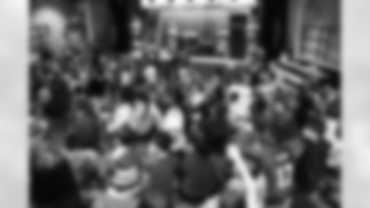 Billy Buffalo, DJ Milk, DJ Yes and Highmark host a Buffalo Bills pep rally for Heritage Heights Elementary students, November 14, 2025.