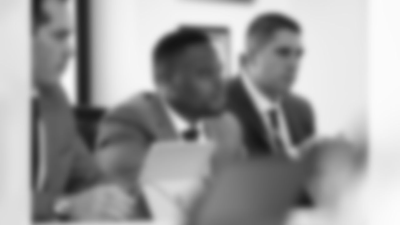Asil Mulbah. Scenes from the Buffalo Bills draft room during Round 1 of the 2025 NFL Draft at the Buffalo Bills Training Center on April 24, 2025.
