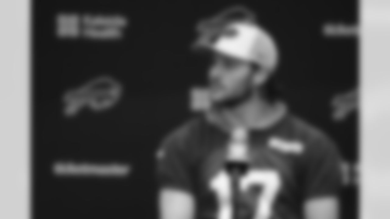 Josh Allen (17). Buffalo Bills Week 12 Practice, November 18, 2025 at Buffalo Bills Training Center.