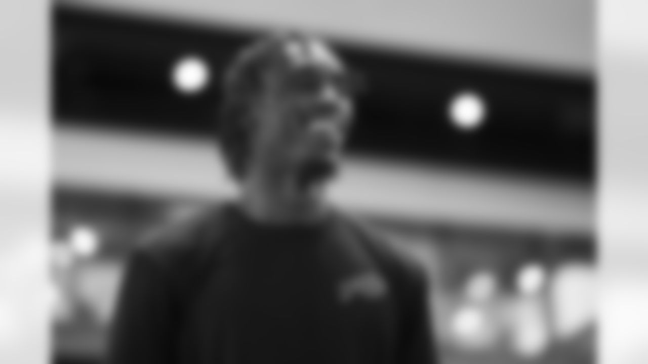 Tyrell Shavers (80). Buffalo Bills begin voluntary off-season workouts in the weight room, April 16, 2024 at One Bills Drive.