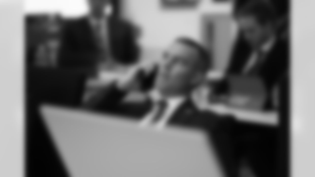 Brandon Beane. Scenes from the Buffalo Bills draft room during Round 1 of the 2025 NFL Draft at the Buffalo Bills Training Center on April 24, 2025.