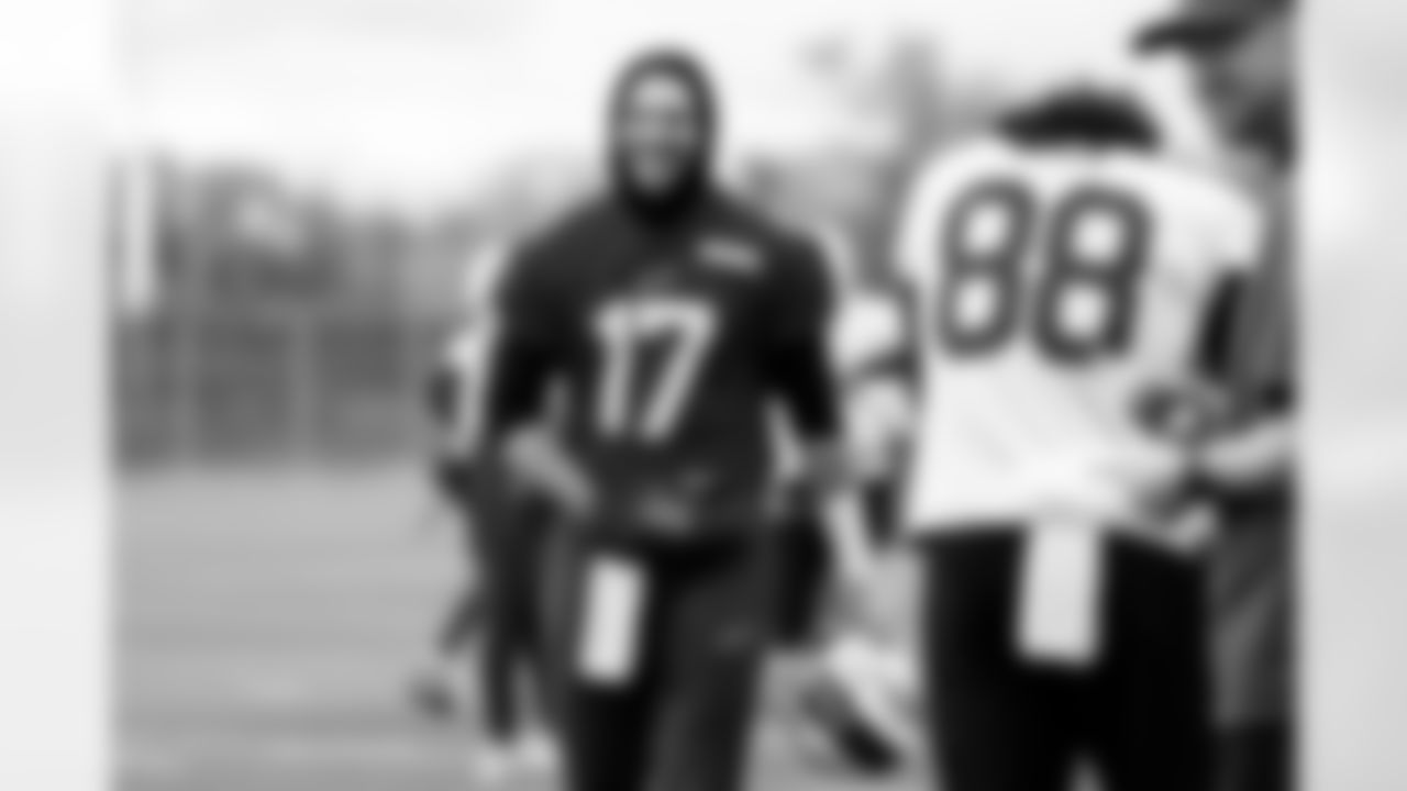 Josh Allen (17). Buffalo Bills Week 8 Practice, October 24, 2025 at Buffalo Bills Training Center.