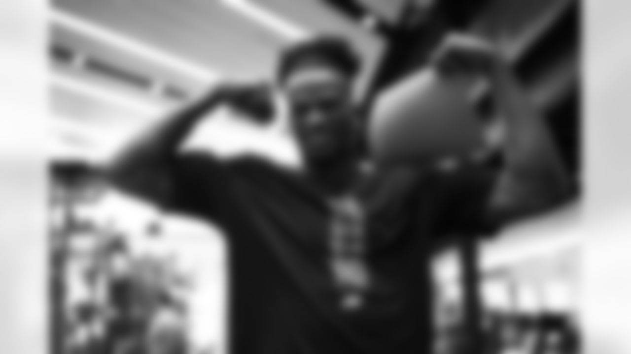 Justin Shorter (18). Buffalo Bills begin voluntary off-season workouts in the weight room, April 16, 2024 at One Bills Drive.