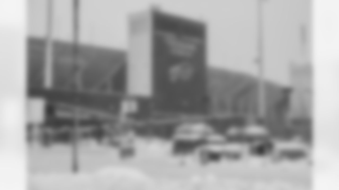 Snow removal at Highmark Stadium in preparation for a Divisional Round matchup against the Kansas City Chiefs, January 19, 2024.