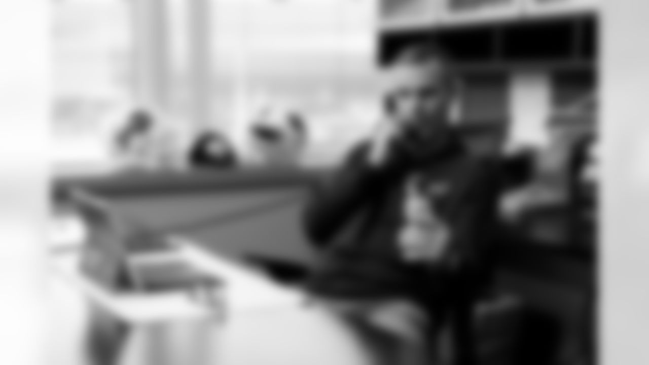 Behind-the-scenes with Brandon Beane during the filming of the 2025 Schedule Release Video, May 01, 2025 at the Buffalo Bills Training Center.